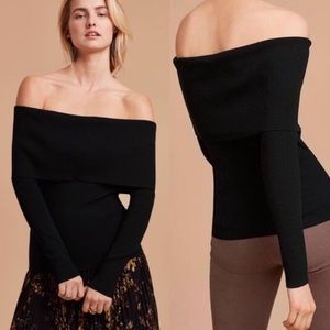 Aritzia Wilfred Croquis Off the Shoulder Wool Top